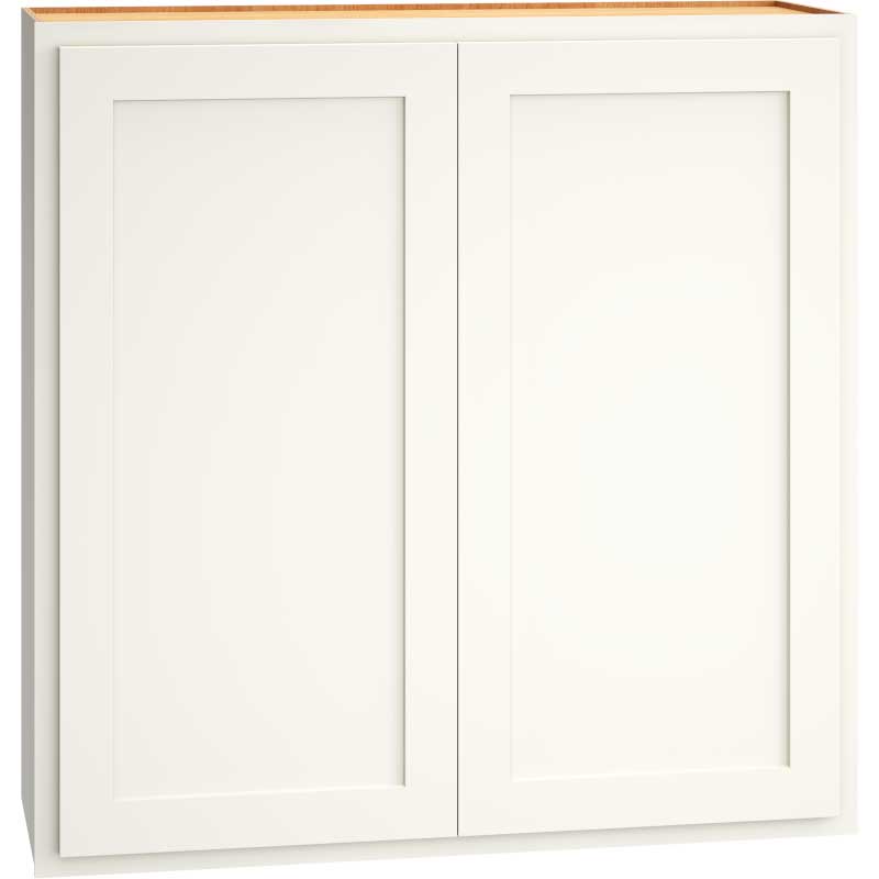 Wall Cabinet with Double Doors in Classic Snow