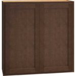 Wall Cabinet with Double Doors in Classic Bark