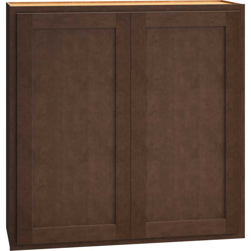 Wall Cabinet with Double Doors in Classic Bark