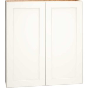 Wall Cabinet with Double Doors in Spectra Snow