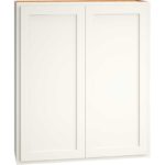 Wall Cabinet with Double Doors in Classic Snow