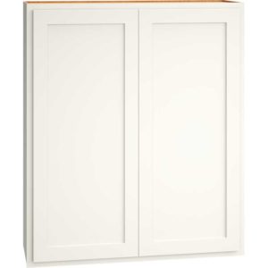 Wall Cabinet with Double Doors in Classic Snow