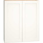 Wall Cabinet with Double Doors in Spectra Snow