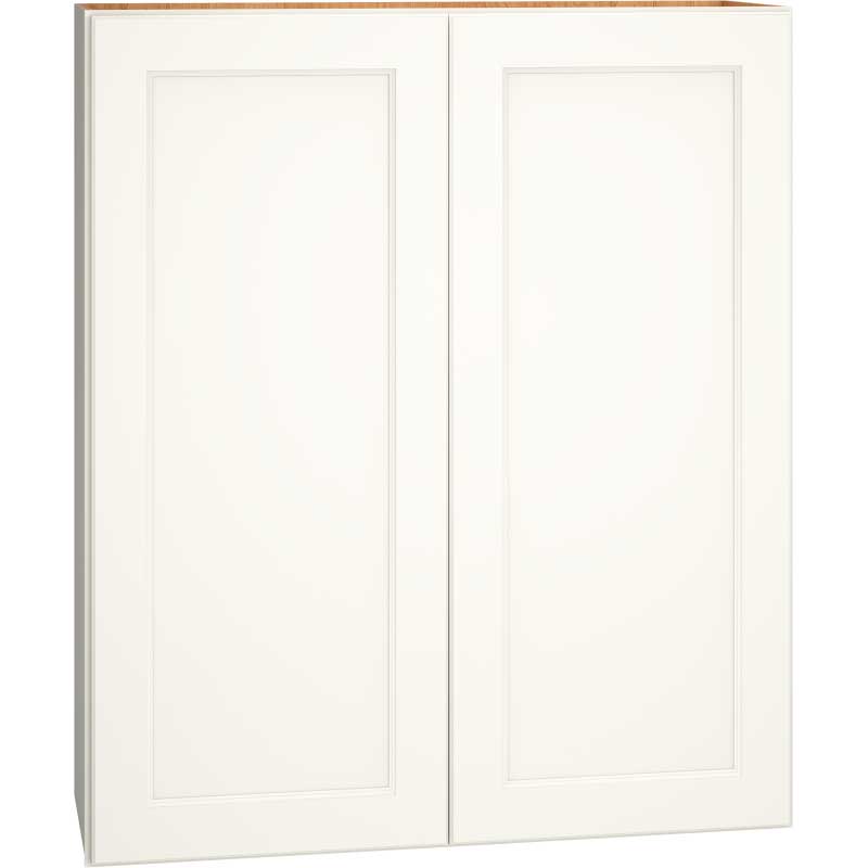 Wall Cabinet with Double Doors in Spectra Snow