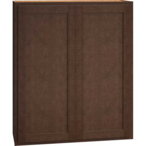 Wall Cabinet with Double Doors in Classic Bark