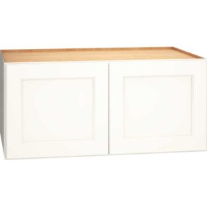 Wall Cabinet with Double Doors in Spectra Snow