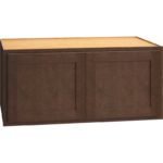 Wall Cabinet with Double Doors in Classic Bark