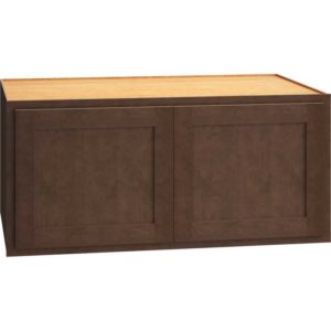 Wall Cabinet with Double Doors in Classic Bark