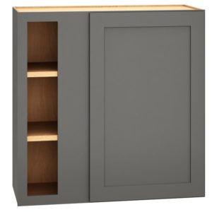 Corner Wall Cabinet with Single Door in Omni Graphite