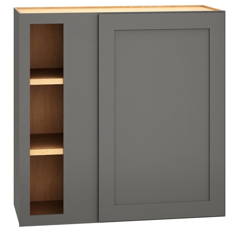Corner Wall Cabinet with Single Door in Omni Graphite