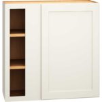 Corner Wall Cabinet with Single Door in Omni Snow