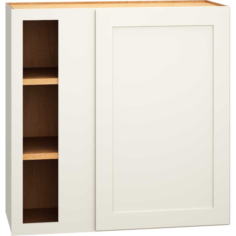 Corner Wall Cabinet with Single Door in Omni Snow