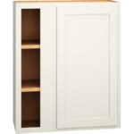 Corner Wall Cabinet with Single Door in Classic Snow