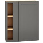 Corner Wall Cabinet with Single Door in Omni Graphite