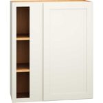 Corner Wall Cabinet with Single Door in Omni Snow