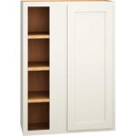 Corner Wall Cabinet with Single Door in Classic Snow