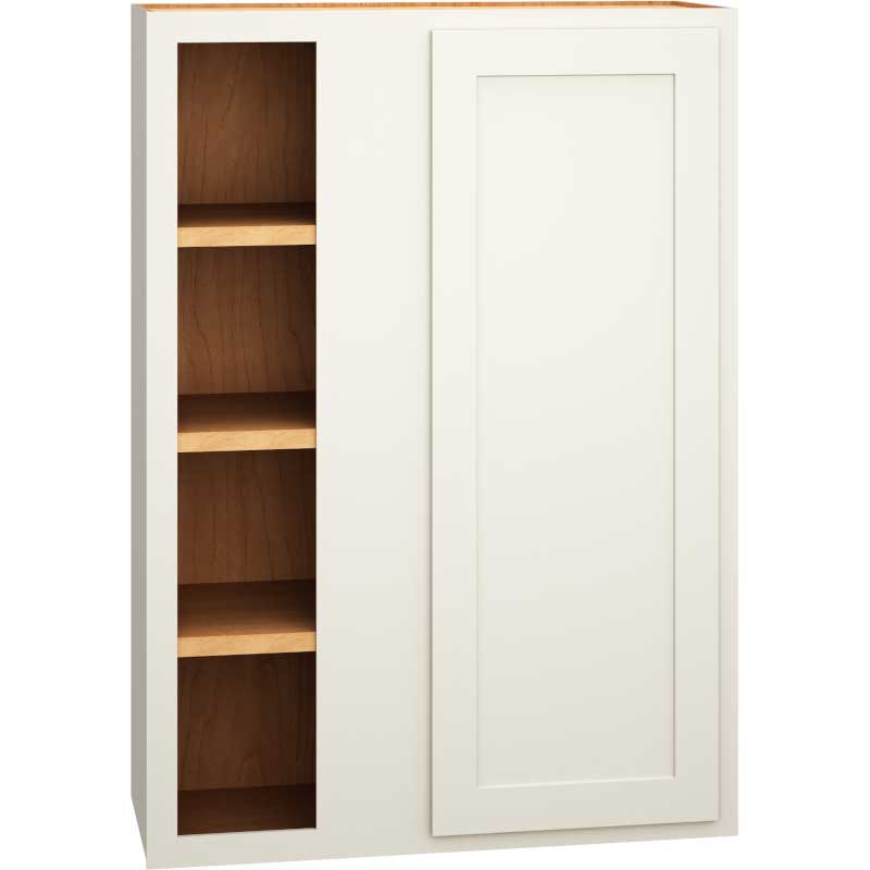 Corner Wall Cabinet with Single Door in Classic Snow