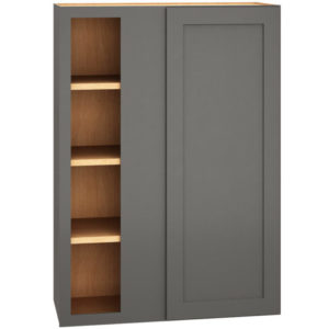 Corner Wall Cabinet with Single Door in Omni Graphite