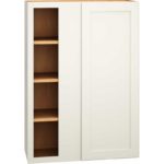 Corner Wall Cabinet with Single Door in Omni Snow