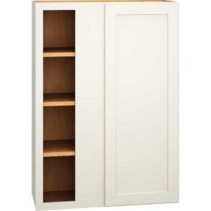 Corner Wall Cabinet with Single Door in Omni Snow