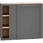 Corner Wall Cabinet with Single Door in Omni Graphite