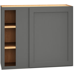 Corner Wall Cabinet with Single Door in Omni Graphite