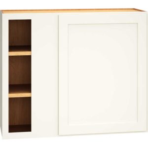 Corner Wall Cabinet with Single Door in Omni Snow