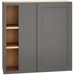 Corner Wall Cabinet with Single Door in Omni Graphite
