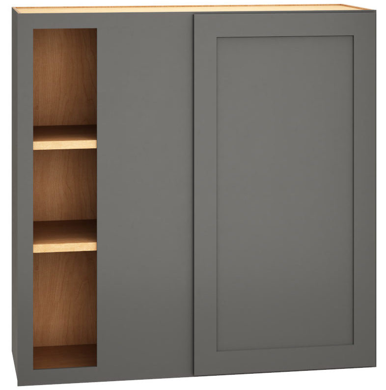 Corner Wall Cabinet with Single Door in Omni Graphite