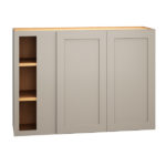 Corner Wall Cabinet with Double Doors in Omni Mineral