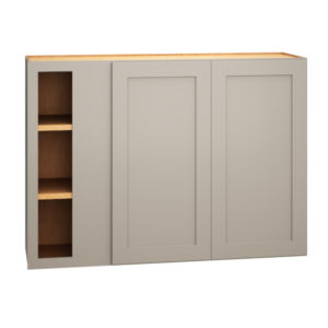 Corner Wall Cabinet with Double Doors in Omni Mineral