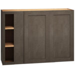 Corner Wall Cabinet with Double Doors in Omni Beachwood