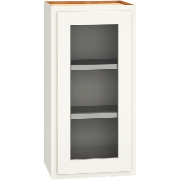 15″ x 30″ Cut-for-Glass Wall Cabinet with Single Door in Classic