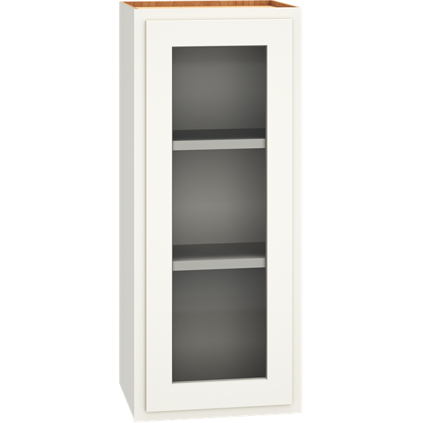 15″ x 36″ Cut-for-Glass Wall Cabinet with Single Door in Classic