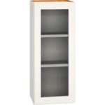 Cut-for-Glass Wall Cabinet with Single Door in Snow