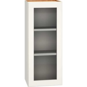 Cut-for-Glass Wall Cabinet with Single Door in Snow