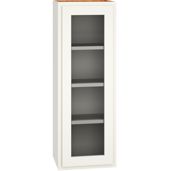 15″ x 42″ Cut-for-Glass Wall Cabinet with Single Door in Classic