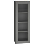 Cut-for-Glass Wall Cabinet with Single Door in Graphite