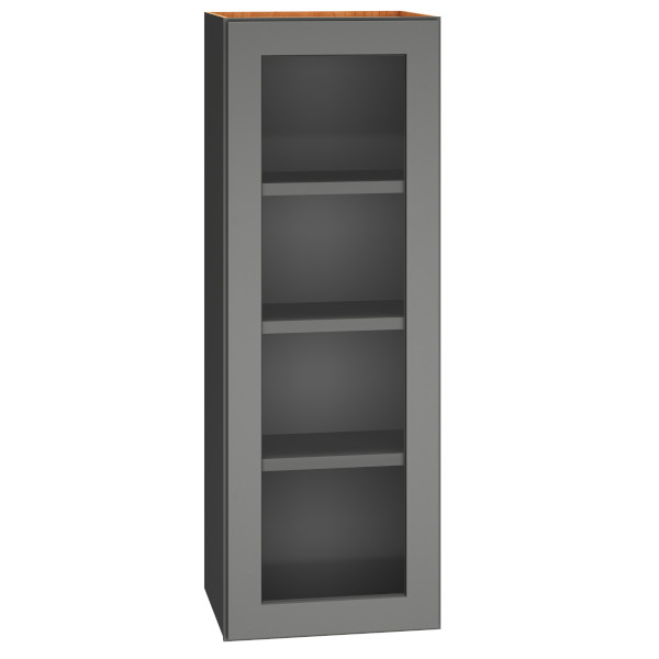 Cut-for-Glass Wall Cabinet with Single Door in Graphite