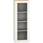 Cut-for-Glass Wall Cabinet with Single Door in Snow