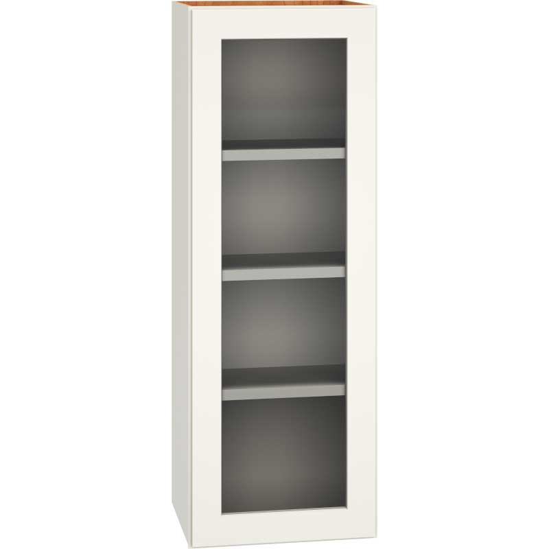 Cut-for-Glass Wall Cabinet with Single Door in Snow