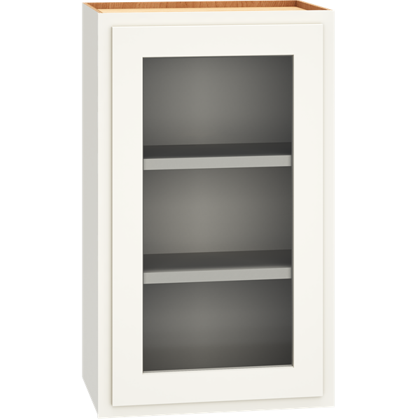 18″ x 30″ Cut-for-Glass Wall Cabinet with Single Door in Classic