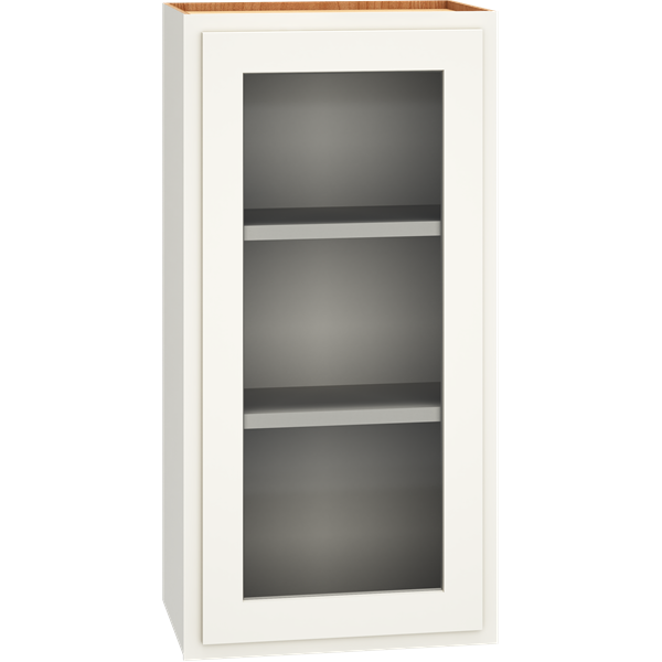 18″ x 36″ Cut-for-Glass Wall Cabinet with Single Door in Classic