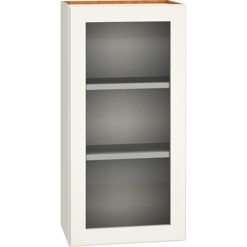 Cut-for-Glass Wall Cabinet with Single Door in Snow