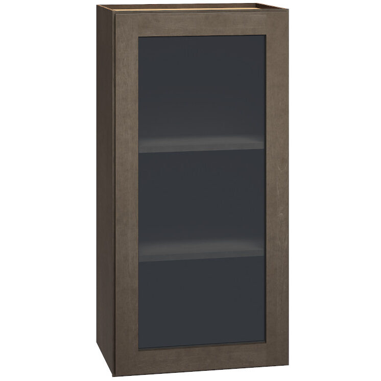 Cut-for-Glass Wall Cabinet with Single Door in Beachwood