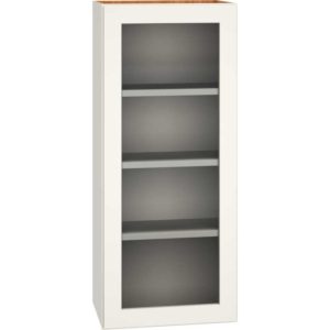 Cut-for-Glass Wall Cabinet with Single Door in Snow