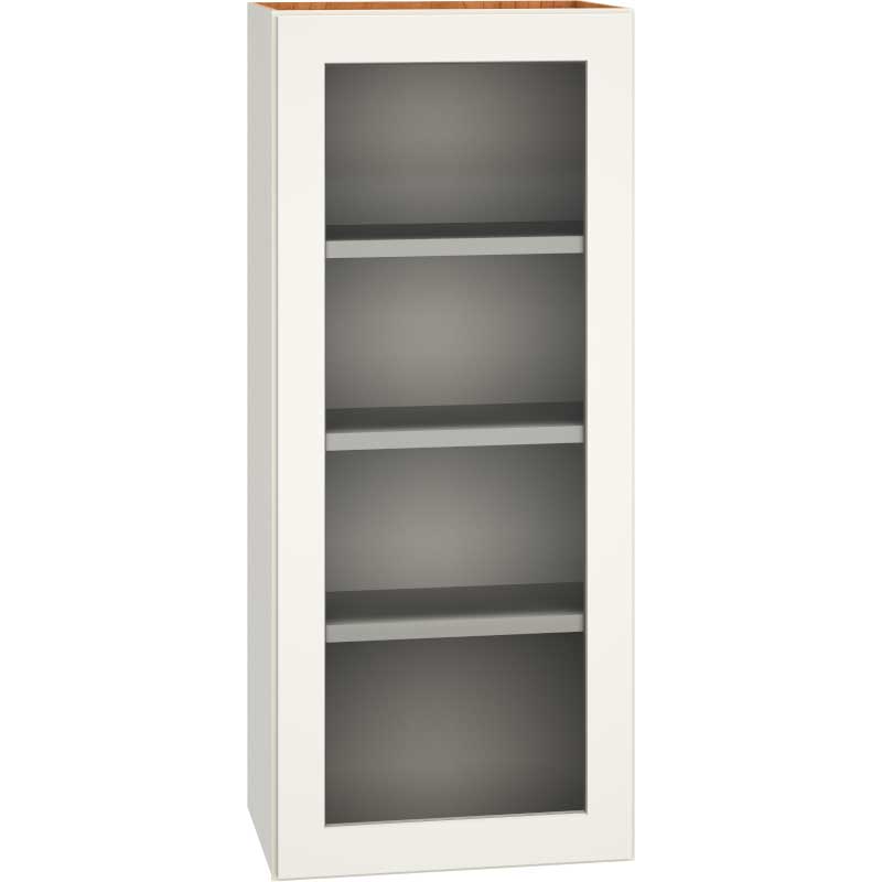 Cut-for-Glass Wall Cabinet with Single Door in Snow