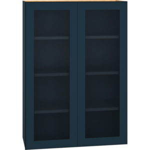 Cut-for-Glass Wall Cabinet with Double Doors in Admiral