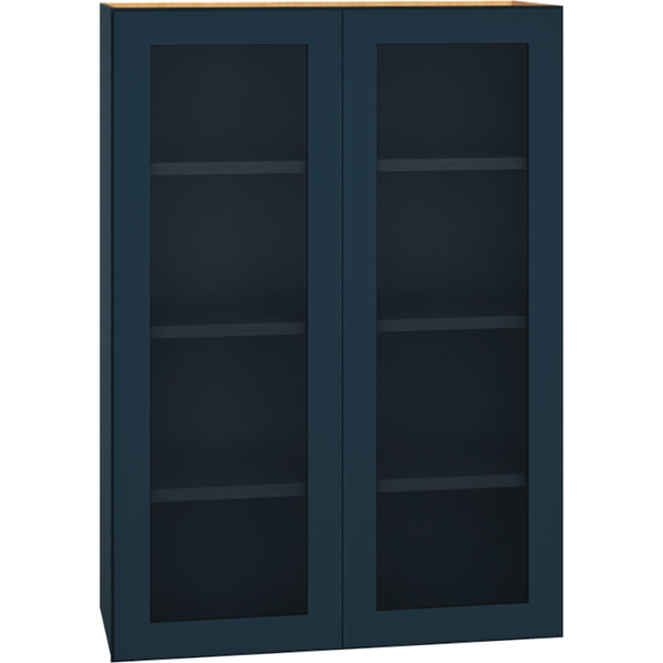 Cut-for-Glass Wall Cabinet with Double Doors in Admiral