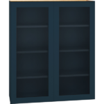 Cut-for-Glass Wall Cabinet with Double Doors in Admiral